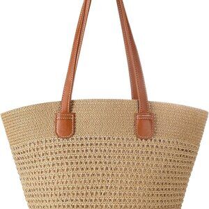 Beach Bags for Women, Large Beach Bag, Woven Straw Tote Bags Waterproof, Weaving